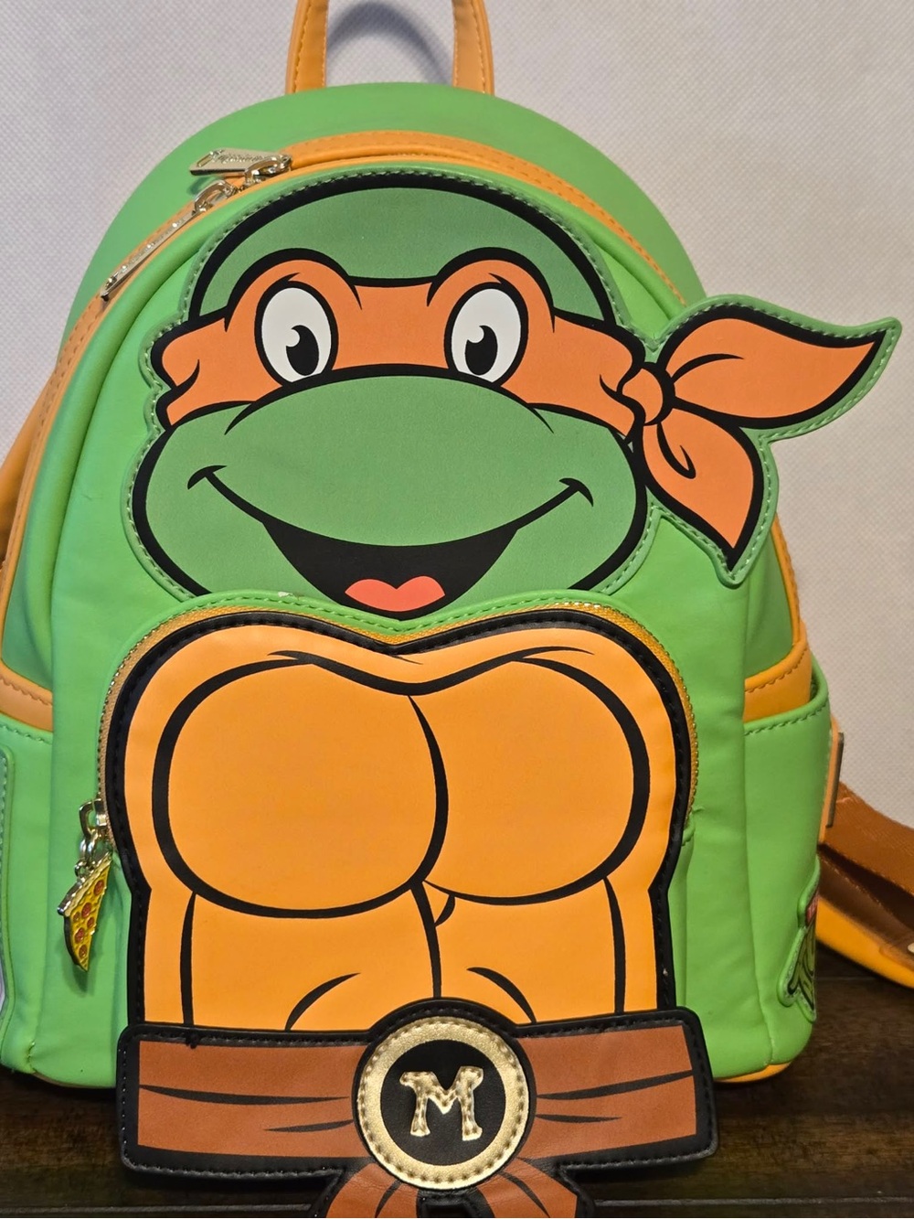 Nickelodeon Loungefly Michelangelo Green TMNT Mini Backpack